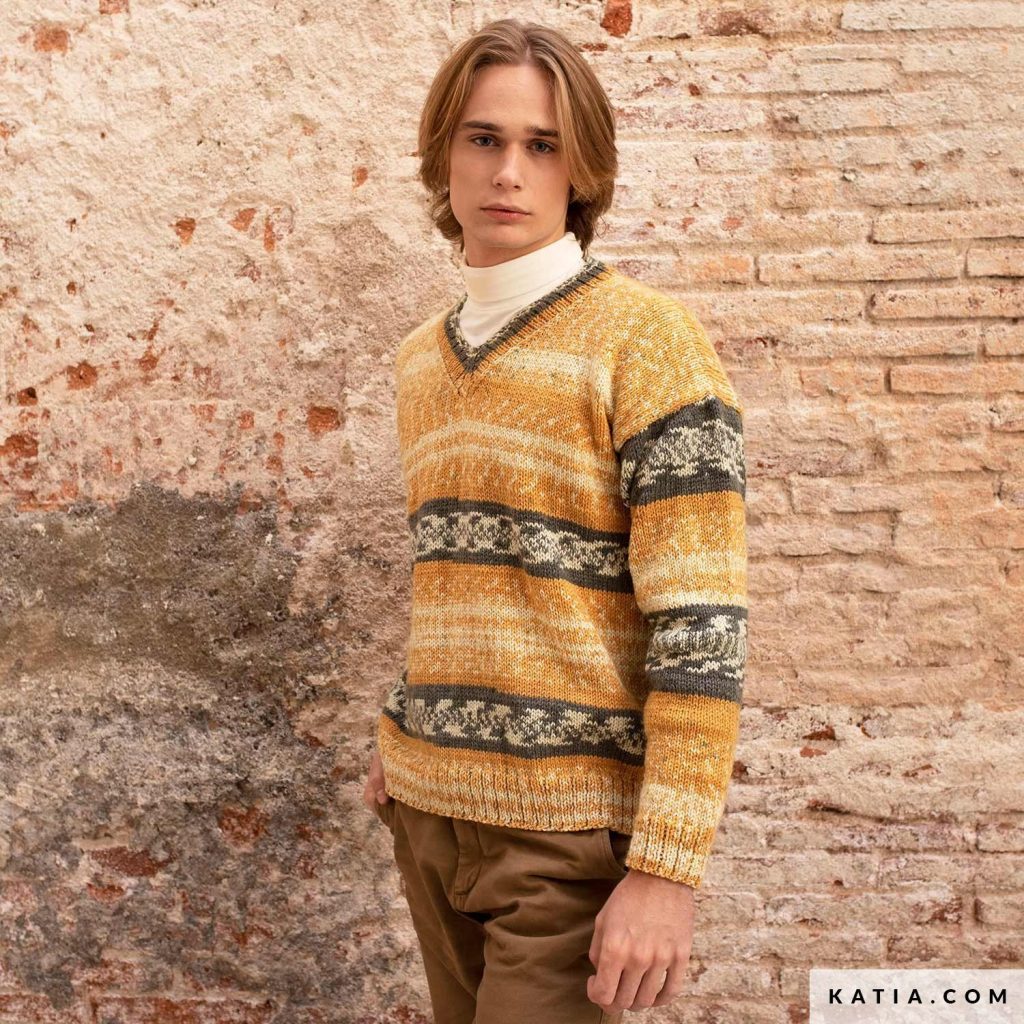 pattern-knit-crochet-man-sweater-autumn-winter-katia-8034-432-g