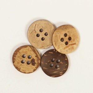 Round coconut buttons