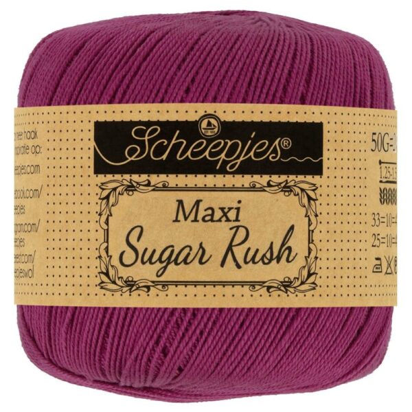 Scheepjes Maxi Sugar Rush, merserizuota medvilnė, 87 spalvos, nėriniuota medvilnė, amigurumi siūlai, nėrinių siūlai
